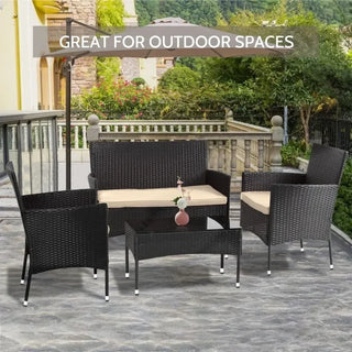 Solana 4-Piece Wicker Patio Set