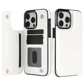 PU Leather Wallet iPhone Case with Card Slots, Magnetic Flip Cover, Stand Holder, Shockproof TPU Shell for iPhone 16E 16 15 14 13 12 11 SE XR X 8 7 Series