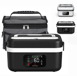 Wireless Electric Insulated Lunch Box – 8000mAh Battery | 60W Rapid Heat | 1L Stainless Steel Food Warmer