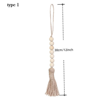 RusticCharm Wood Bead Garland