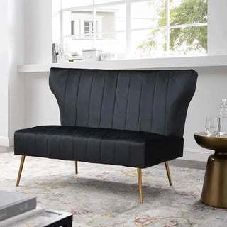 50’’ Velvet Modern Armless Loveseat Sofa – Wingback Design