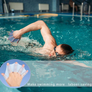 Silicone Swimming Hand Fins Webbed Gloves – Swim Training Paddles for Speed, Strength & Technique Practice for Adults and Kids