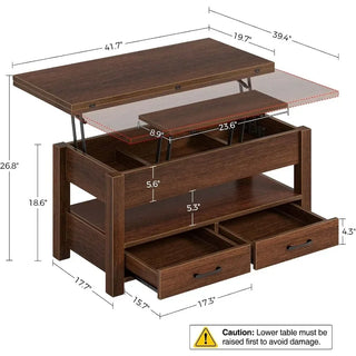 Split Lift Top Coffee Table