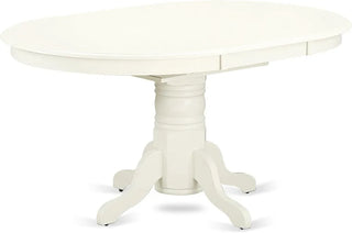 OVOZI Dining Room Table with Butterfly Leaf & Pedestal Base