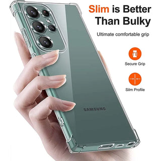Clear Shockproof Samsung Galaxy Case – Soft Silicone Bumper with Reinforced Corners