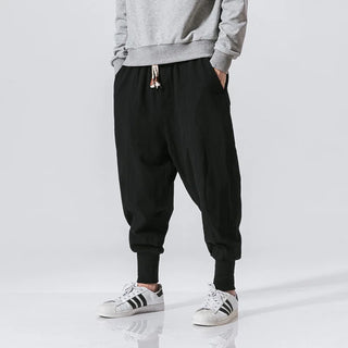 Men’s Linen Harem Pants – Oversized Casual