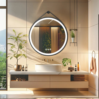 LUVODI Eclipse Round LED Bathroom Mirror