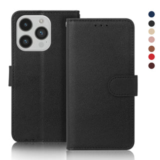 Anti-Theft Leather Wallet Case with Lanyard for iPhone