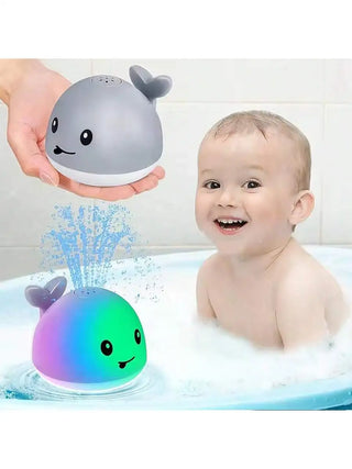 Light-Up Whale Pool Toy Sprinkler for Toddlers - Color Changing Floating Water Fountain Pool Toy for Babies & Kids Ages 1–3