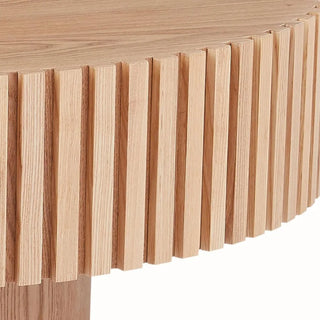 Fluted Wooden Coffee Table