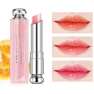 3-Piece Color Changing Lipstick Set, Moisturizing Magic Lip Balm Combo with Glossy Tint Finish, Durable Waterproof-Style Lip Color