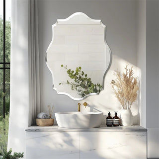 LUVODI Aurora Asymmetrical Beveled Wall Mirror