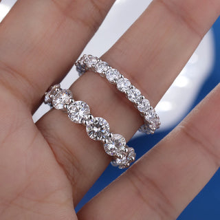 Luminous Moissanite Eternity Row Ring