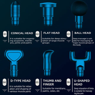 JM Professional Massage Gun With 12 interchangeable Heads