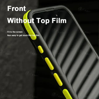Bicolor Matte Frosted Magnetic iPhone Case – Translucent Shockproof Hard Cover with Independent Buttons