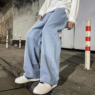 Men’s Korean Style High-Street Wide-Leg Jeans