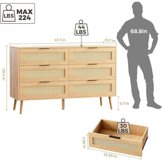 Aurora Luxe 6-Drawer Dresser