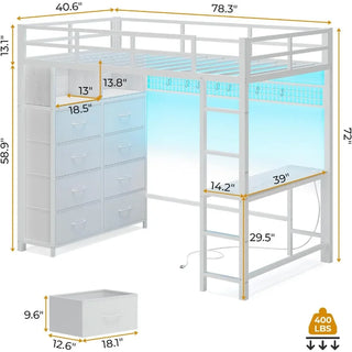 TitanVault Twin Loft Bed