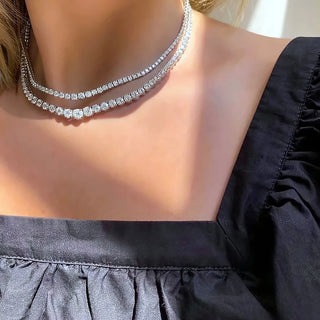 Radiant Riviera Tennis Necklace for Her
