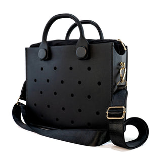 Compact EVA Shoulder Bag – Waterproof Tote & Handbag with Charm Holes