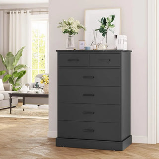 Hasuit Black 6-Drawer Dresser