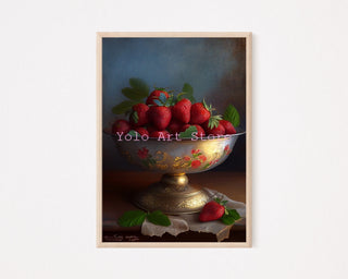 Vintage Ice Cream, Pizza, Lemon, Banana, and Italian Wine Canvas Prints