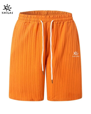 KAILAS Men’s Embroidered Logo Casual Shorts – Summer-Ready Style for Beach, Travel, and Everyday Comfort