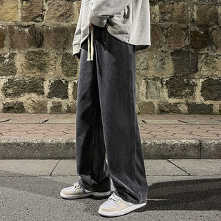 Men’s Korean Style High-Street Wide-Leg Jeans