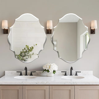 BORWART Emma Scalloped Frameless Vanity Mirror