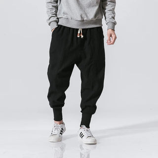 Men’s Linen Harem Pants – Oversized Casual