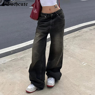 SUCHCUTE Low-Waist Punk Jeans