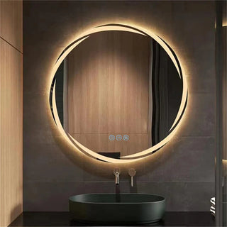 LUVODI Luxe Circle LED Anti-Fog Bathroom Mirror