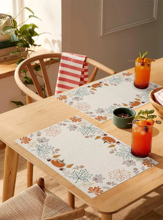 Pumpkin Pine Fall Placemats Set of 4