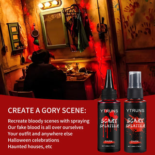 Scary Splatter 2-Pack Halloween Fake Blood Kit