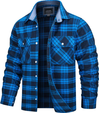 TACVASEN Button Down Cotton Plaid Shirts