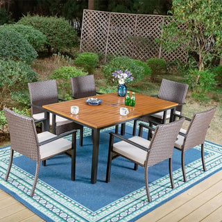 5/7 Pieces Patio Dining Set, Outdoor Table and Chair Furniture