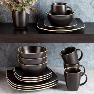 Gibson Soho Lounge Dinnerware Set, Service for 4 (16pcs)