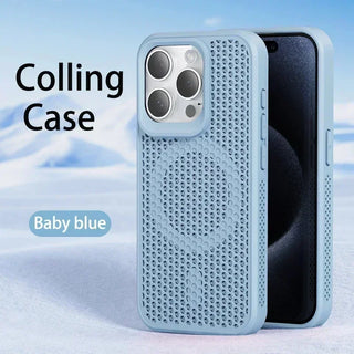 Honeycomb Cooling Magnetic iPhone Case – Breathable Heat-Dissipation Hard Cover for MagSafe