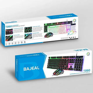 BAJEAL Wired USB Keyboard With Lights and Mouse