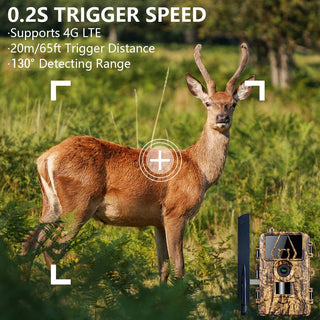 8K Wildlife Trail Camera – 60MP Night Vision, Motion Activated, Waterproof, 4G/WiFi