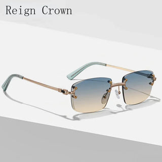 2024 Rimless Square Sunglasses Men's UV400