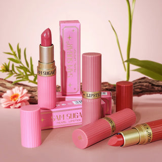 Pearlescent Pink Glitter Velvet Lipstick, Metallic Matte Shimmer Diamond Lip Color, Waterproof-Style Long-Lasting Women’s Makeup Cosmetic