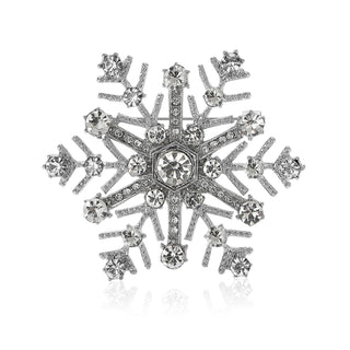 Beaut & Berry Rhinestone Snowflake Brooch