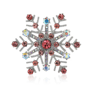 Beaut & Berry Rhinestone Snowflake Brooch