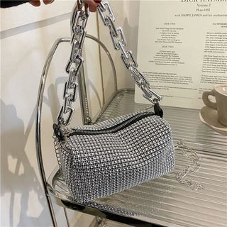 Rhinestone Glitter Bucket Bag