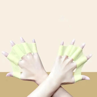 Silicone Swimming Hand Fins Webbed Gloves – Swim Training Paddles for Speed, Strength & Technique Practice for Adults and Kids