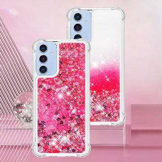 Liquid Glitter Quicksand Samsung Galaxy Case – Shockproof Clear Bumper Cover with Floating Sparkle