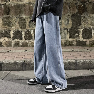 Men’s Korean Style High-Street Wide-Leg Jeans