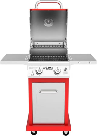 Deluxe 2-Burner Propane Barbecue Gas Grill with Warming Rack