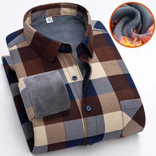 Men's Business Thickend Fleece Shirt